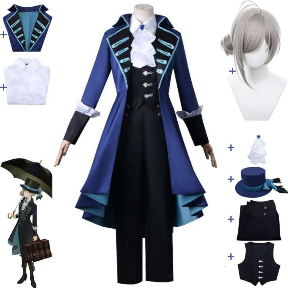 Costume de Cosplay de la fondation Vertin inversé St Pavlov, perruque, uniforme bleu Anime, Costume de jeu de rôle de fête de carnaval d'halloween