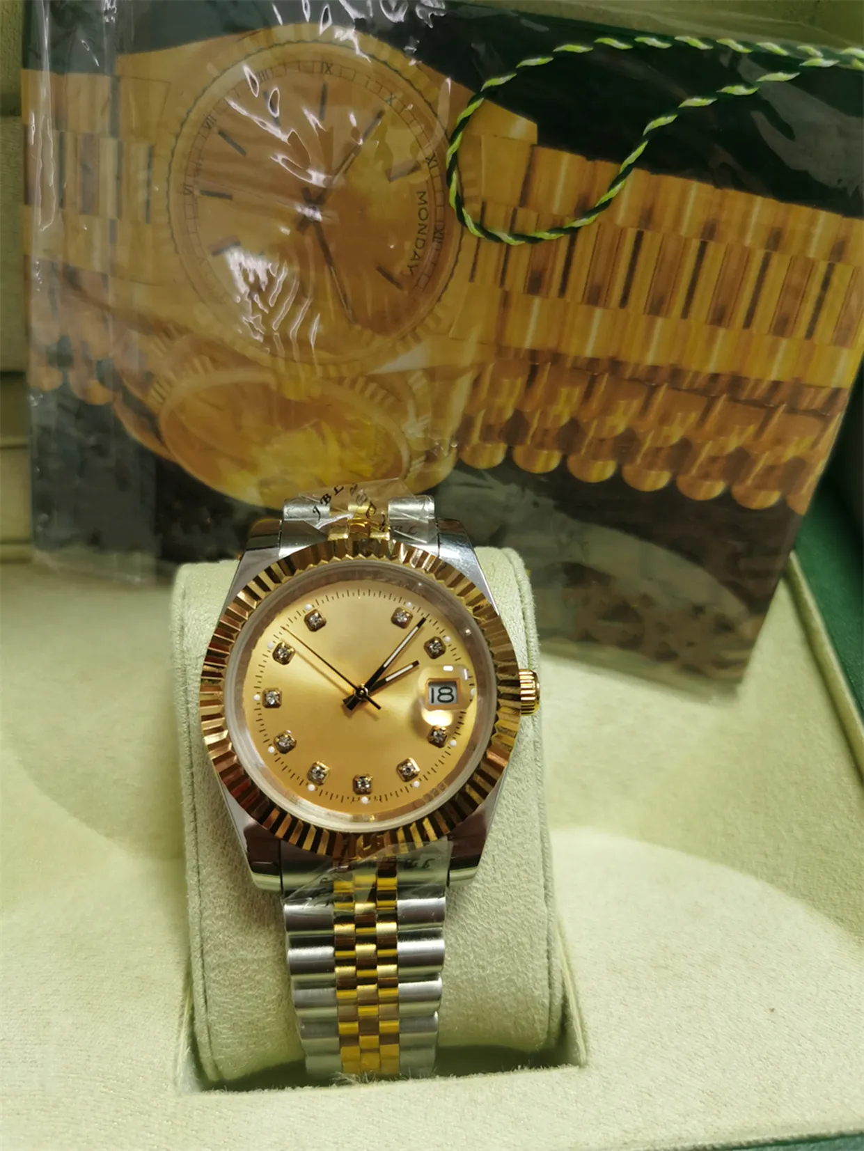 Com a caixa original, relógio de alta qualidade 41mm Presidente DateJust 116334 Sapphire Glass Asia 2813 Movimento Mecânico Mecânica Mulher Mulher 73