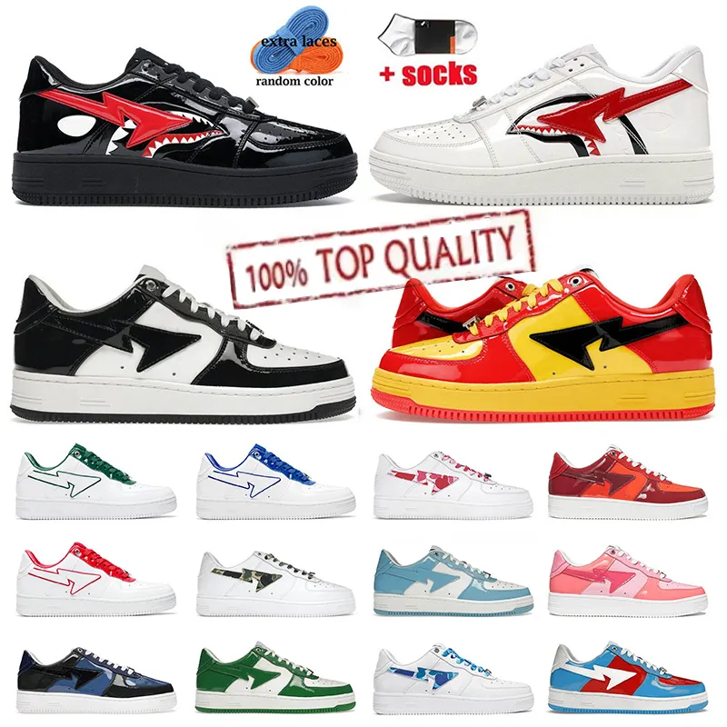 Free Shipping Shark Black Designer Shoes For Men Women Widow Grey Black Camo Combo Bapestar Pink Orange Green Tokyo Bapestaitys Sports Sneakers Shoes Trainers