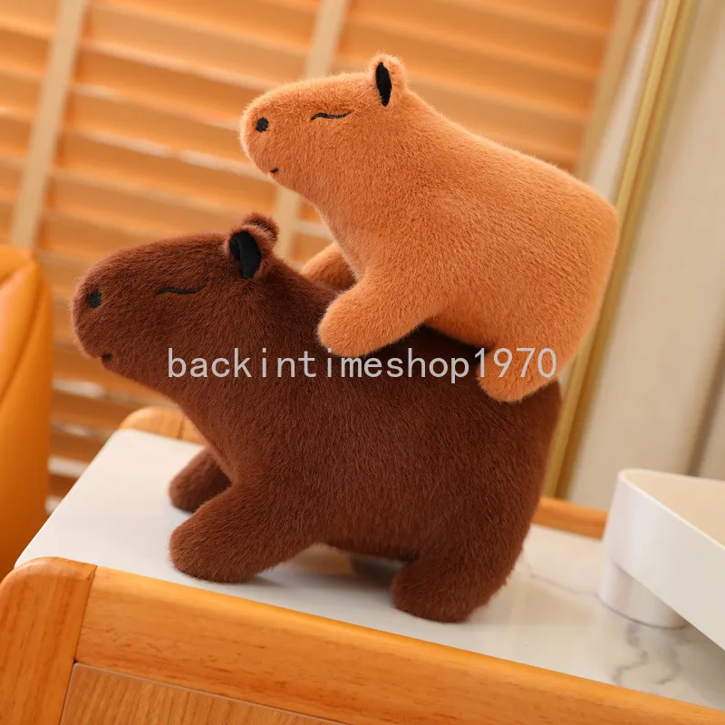 Poupée en peluche Capybara pelucheuse 20/36cm, jouet en peluche Kawaii Capybara, Simulation d'animaux en peluche, cadeau d'anniversaire pour enfants, décoration de la maison