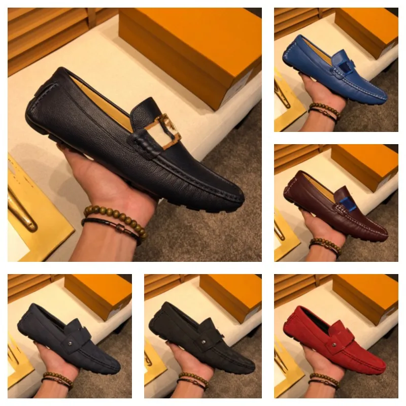 40 stil Echtes Leder Männer Schuhe Casual Luxus Marke 2023 Herren Designer Loafer Mokassins Atmungsaktive Slip auf Boot Schuhe zapatos Plus Größe 38-46