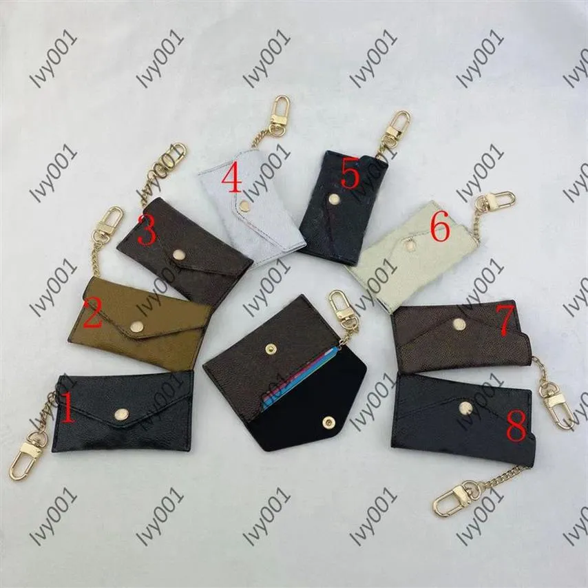 L Patrones de diseñador Bolsa de llaves Monedero Monedero Monedero Diseñadores Carteras Monederos Titular de la tarjeta Monedero Mini bolso de cuero para hombres Mujeres 8 COL356Y