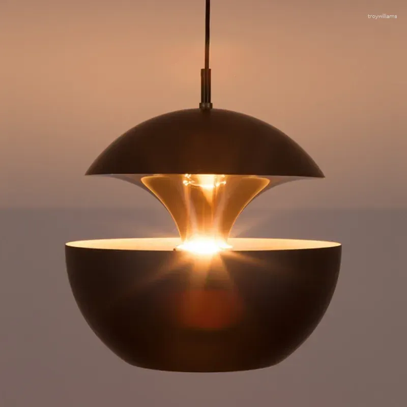 Lampy wiszące nordyckie światła jaj jaja Luster sypialnia oprawy oświetleniowe czarna lampa dekoracja salonu Atmosfera
