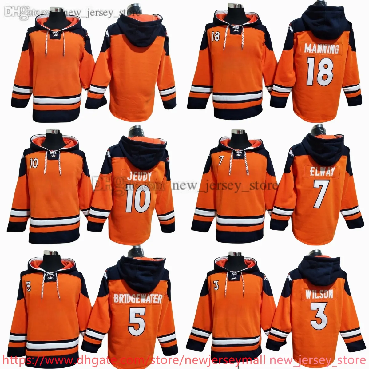 DIY Designer Russell Wilson Hoodie Mens Kids Woman Jerry Jeudy Peyton Manning Winter Plush Sweater Hooded Ins Fashion Youth Students Spring and Autumn Team Hoodies