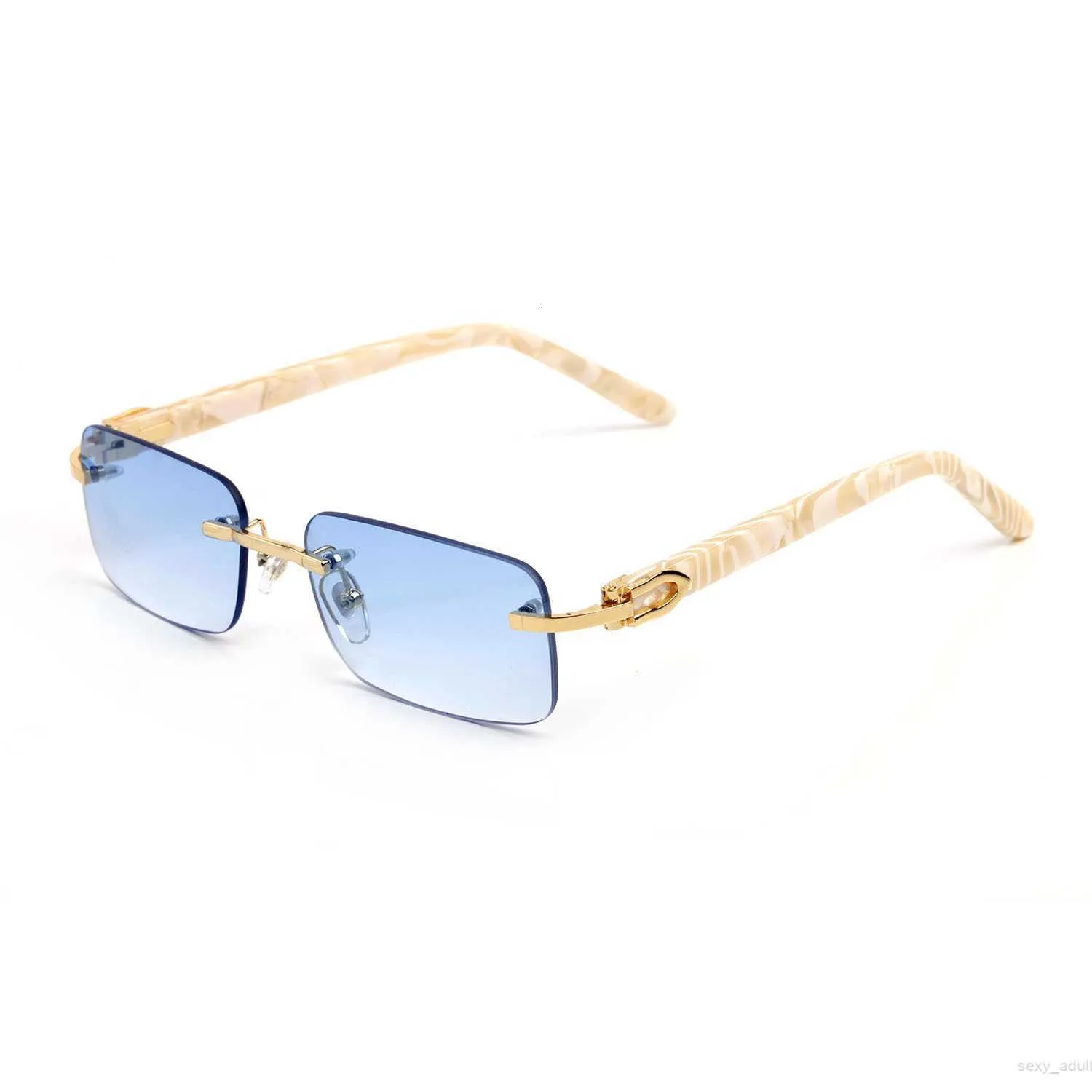 Lunettes de soleil de créateurs lunettes rétro Vintage personnalité vagues créativité fête mode bleu vert lunettes planche sans cadre lentille ornementale confortable avec