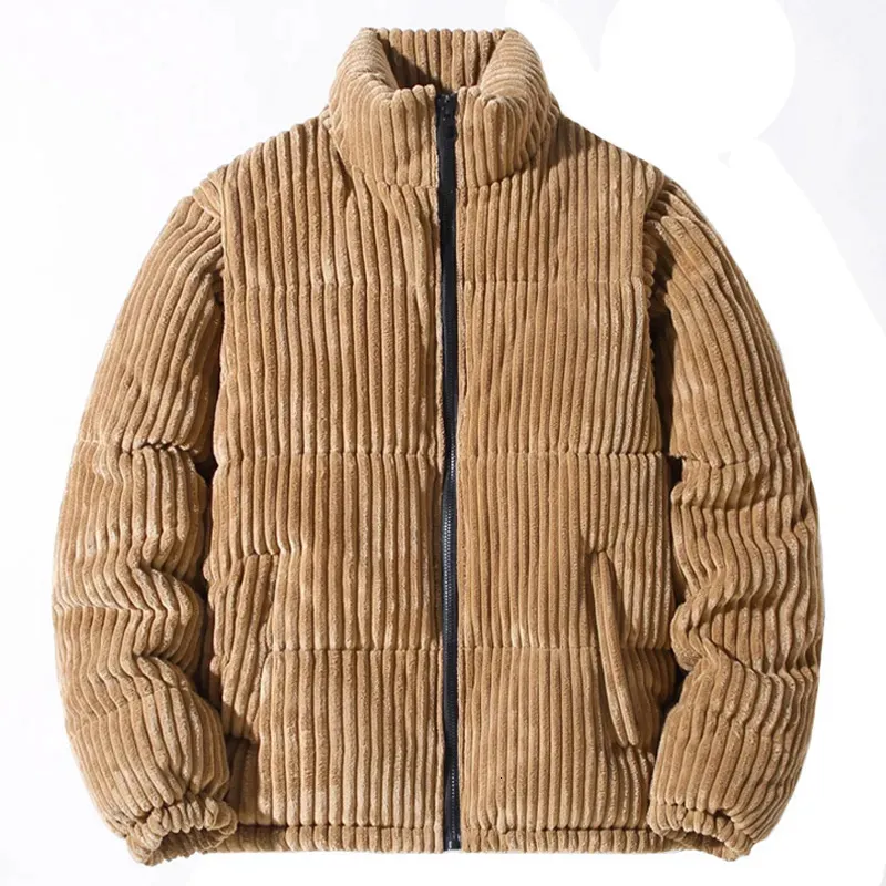 남자 재킷 패션 겨울 재킷 남자 파카 두꺼운 따뜻한 스트리트웨어 코트 코트 남성 스탠드 칼라 단색 지퍼 겨울 코트 남자 아웃복 231016