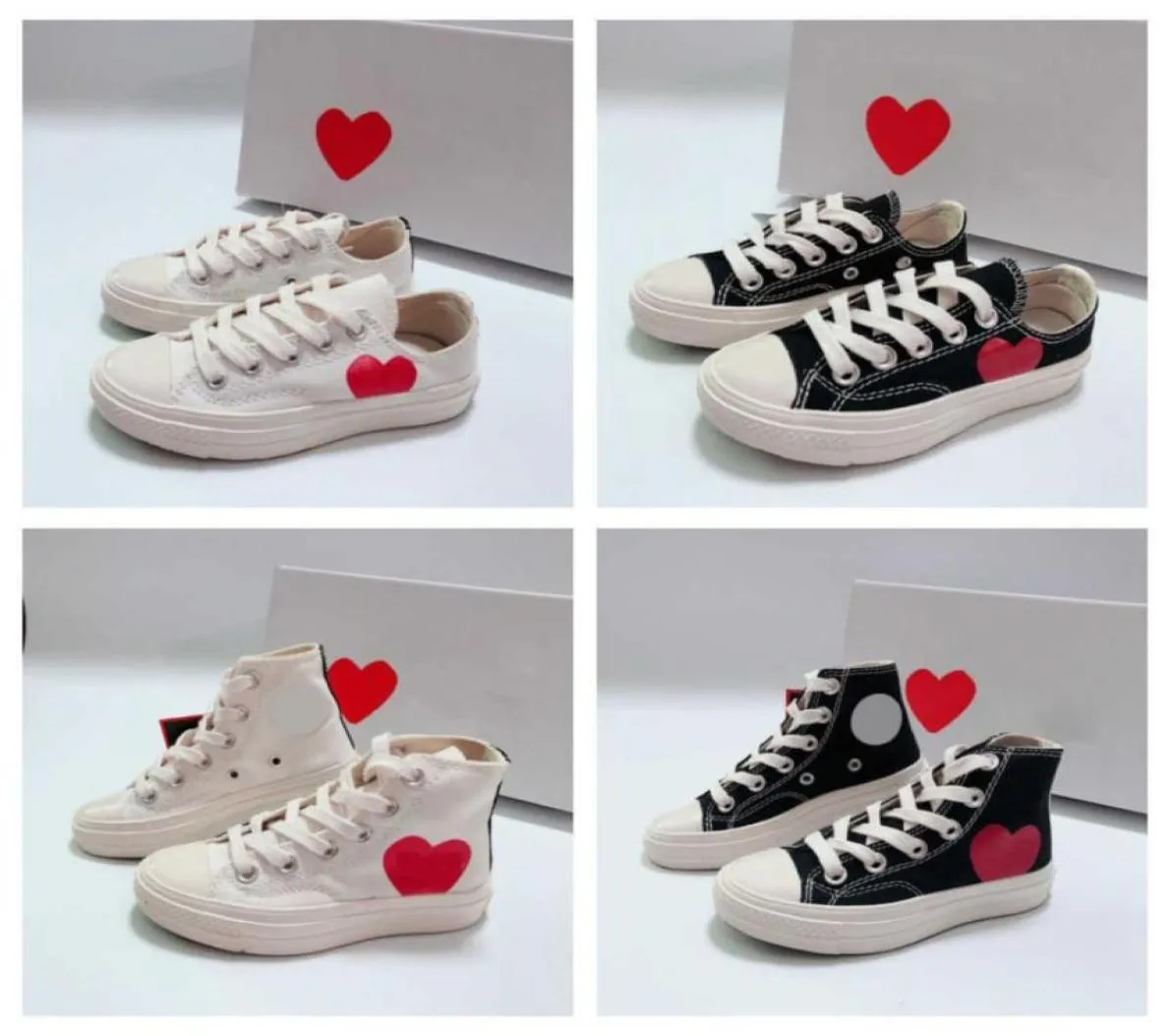 Chłopcy dziewczęta Commes des Garcons Play Chuck Designer Converses Buty Casual Buty Tayler Vulcanized Ox CDG Kids Canvas Buty dziecięce dzieci S2224995