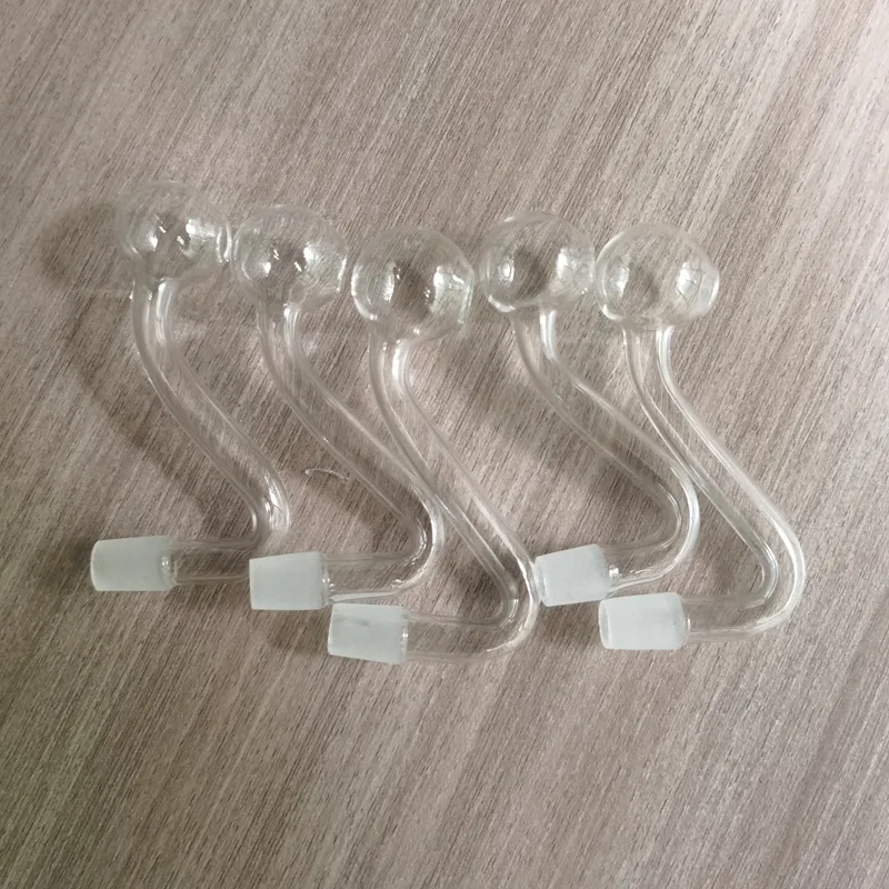 Thick Pyrex Oil Burner Pipe 10mm Male/Female Clear Glass Water Bong For ...