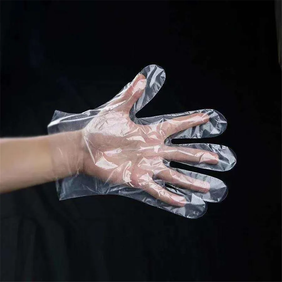 100 stks/zak Plastic Wegwerphandschoenen Voedsel Prep Handschoenen voor Keuken Koken, Reinigen, Voedsel Behandeling Keuken Accessoires JK2003 LL