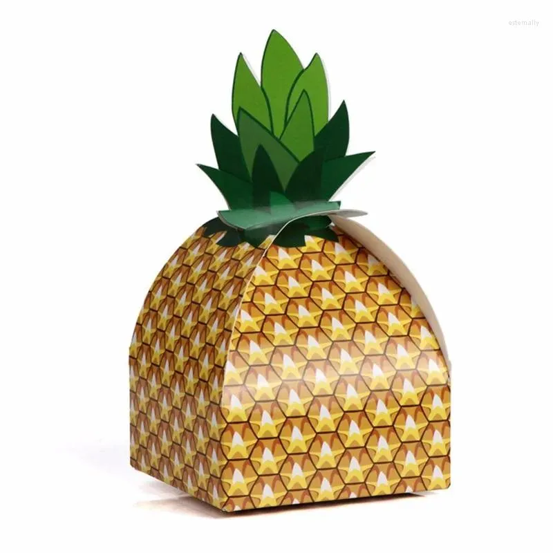 Cadeau cadeau papier ananas bricolage bonbons boîtes hawaï sac tropical fête boîte de faveur hawaïen luau