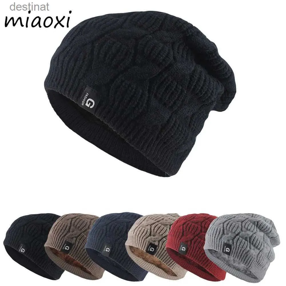 Beanie/Totenkopfkappen Neue Winter Erwachsene Männer Frauen Stricken Mützen Skullies Mode Weiche Brief Stricken Outdoor Hüte Schnee Marke Gestreiften Casual BonnetL231017