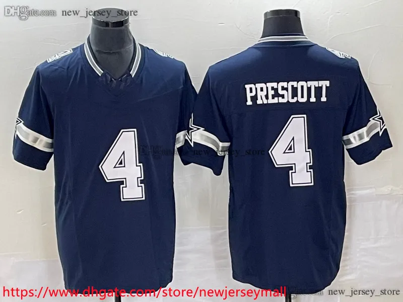 Nike Dallas Cowboys No4 Dak Prescott White Men's Stitched With Established In 1960 Patch NFL Limited Rush Jersey