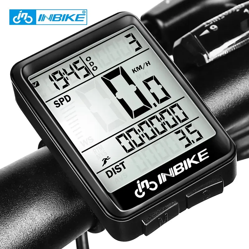 Bike Computers INBIKE Rainproof MTB Bike Computer Bicycle Speedometer Wireless Wired Odometer Cycling Watch LED Screen Measurable Watch IC321 231018