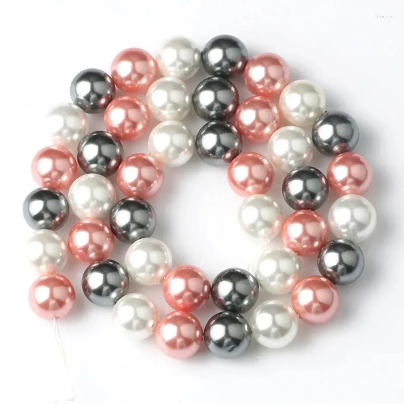 Perles naturelles fines roses et blanches, perles d'eau douce en vrac pour la fabrication de bijoux, Bracelet et collier, brins de 6, 8, 10, 12mm, 15''