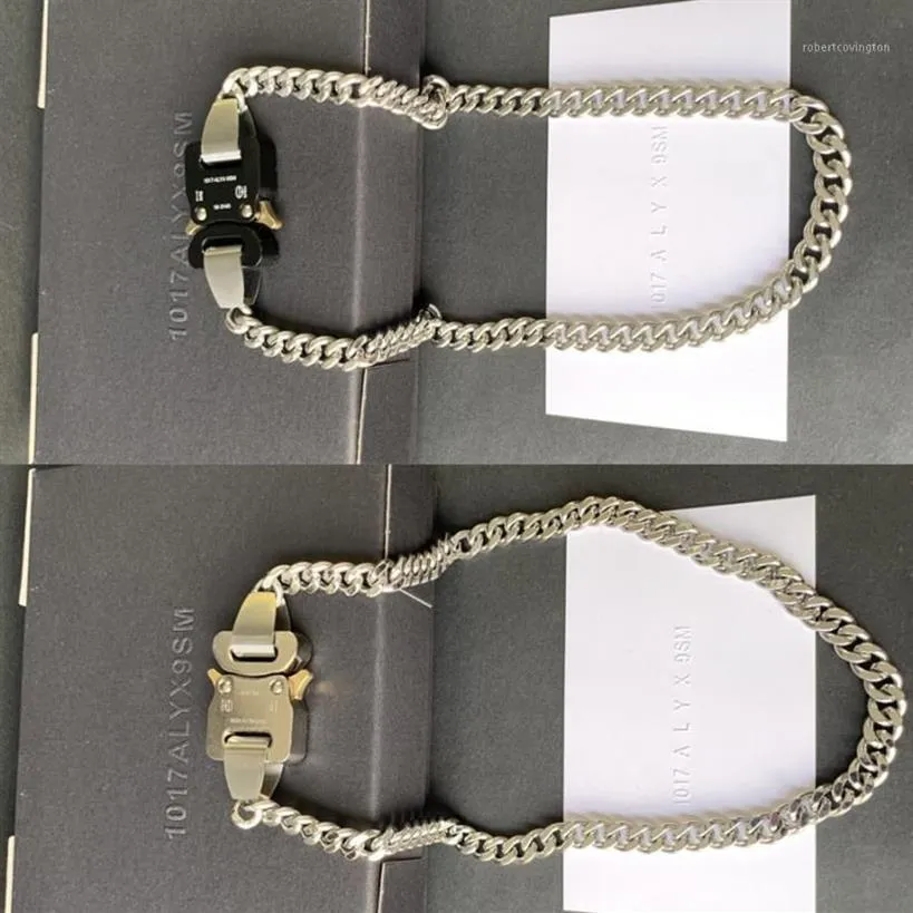 2020SS Alyx halsband män kvinnor kvalitet 1017 alyx 9sm halsband kedja länk metall spänne1312w