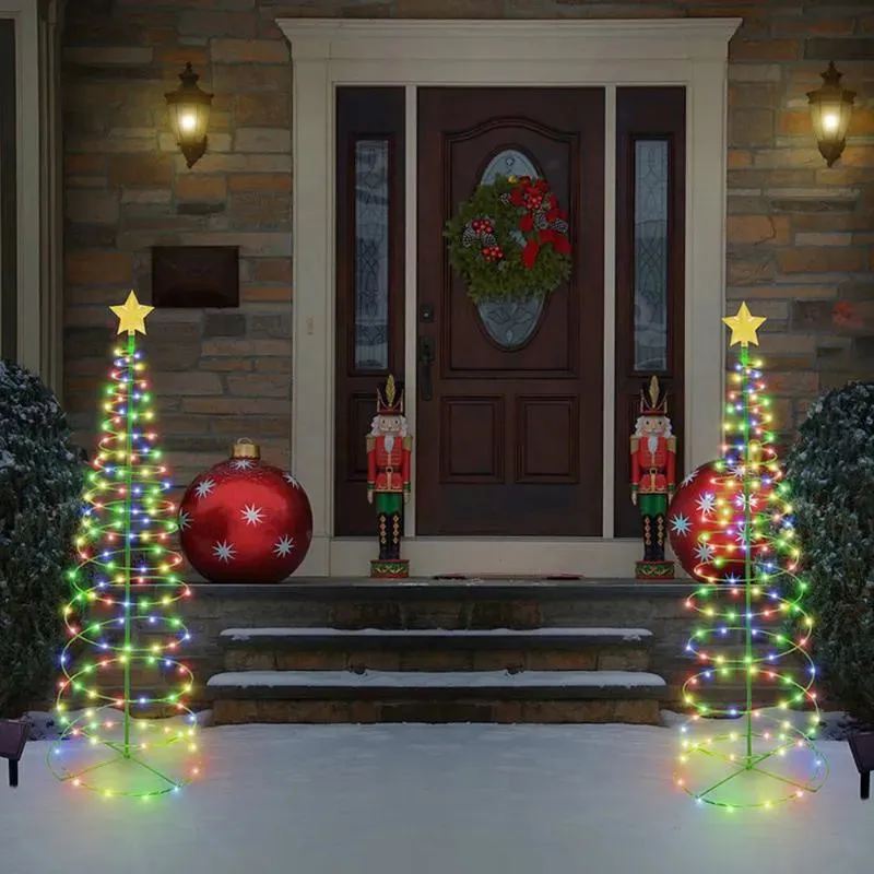 Decorações de Natal Ao Ar Livre À Prova D 'Água Solar Led Decoração Da Árvore de Natal Solar Powered String Luzes Ano Ornamento Decoração Do Jardim 231017