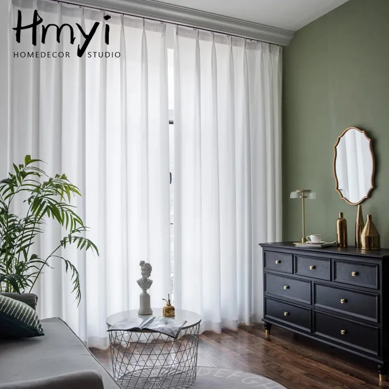 Curtain Soft White Tulle Curtains For Living Room Japan Style Voile Sheer Window Curtain For Bedroom Thick Chiffon Curtains For Kitchen 231018