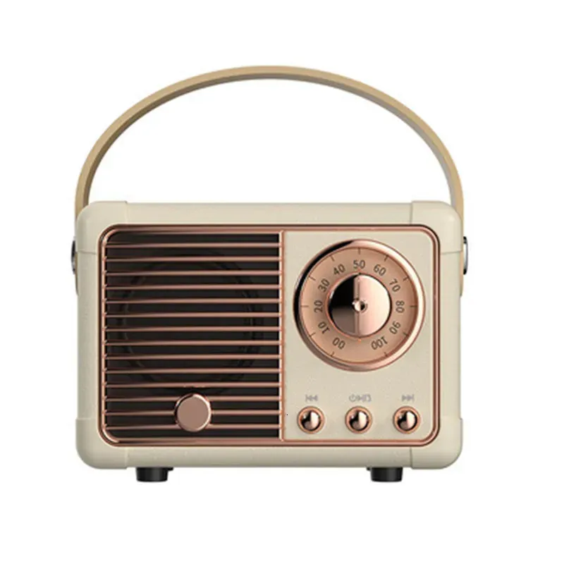 Mobiele telefoonluidsprekers Draagbare retro Hifi Stereo Bluetooth V50-luidspreker Klassiek Draadloos Vintage 360-geluid Decoratie Muziekspeler Reizen 231018