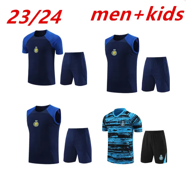 23/24 Al Nassr FC Ronaldo Soccer Jerseys Men Kids Kital Hilal Saudi Uniform Young Boys Benzema Riyadh Football Jersey Training 2023 Saudi Arabia Tracksuit