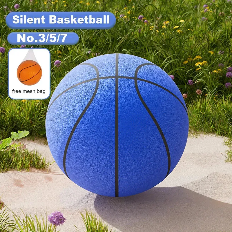 Brinquedos esportivos Super Mute Ball Bouncing Silent Basketball 24cm Tamanho 7 Brinquedo ao ar livre Presente de Natal 231017