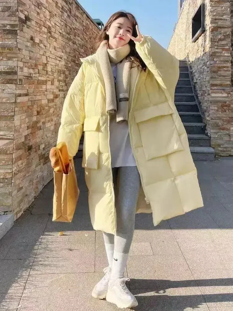 Parka da donna in piumino in tuta sportiva Giacca invernale per abiti da donna Cappotto elegante in cotone caldo con imbottitura lunga 231018