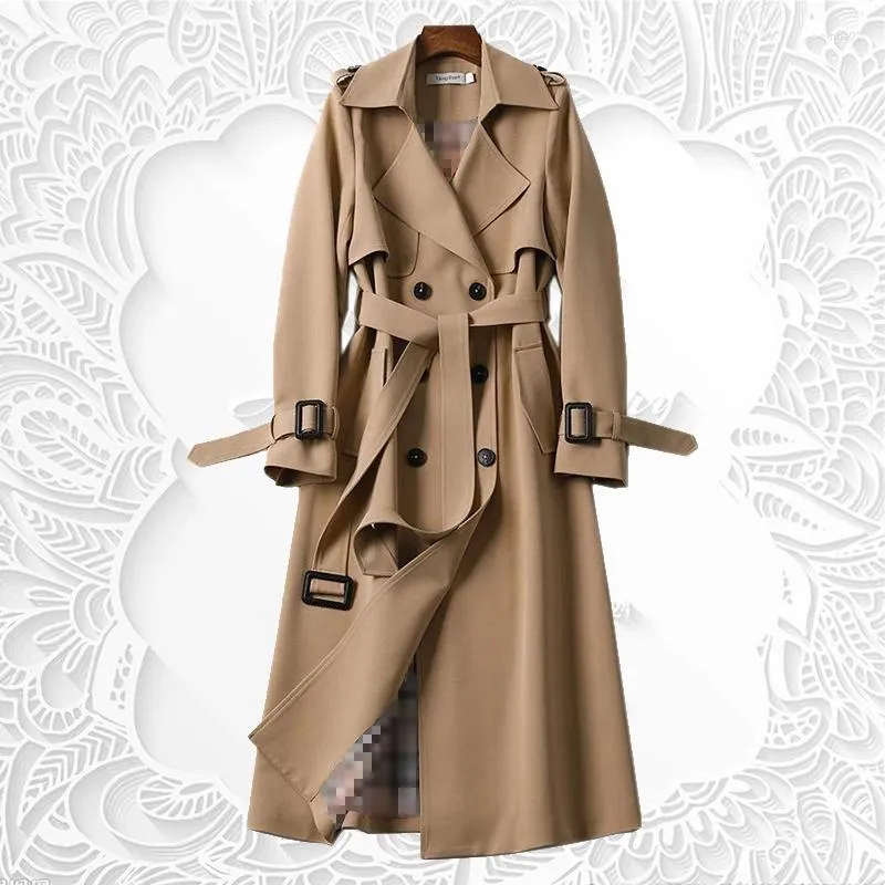 Trench Coats For Women 2024 Breaker Breaker a double secteur avec ceinture de mode