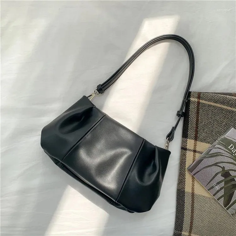 Sacos de noite mulheres vintage bolsa de ombro moda coreana designer de luxo crossbody feminino hobos bolsa pu couro nuvem axilas