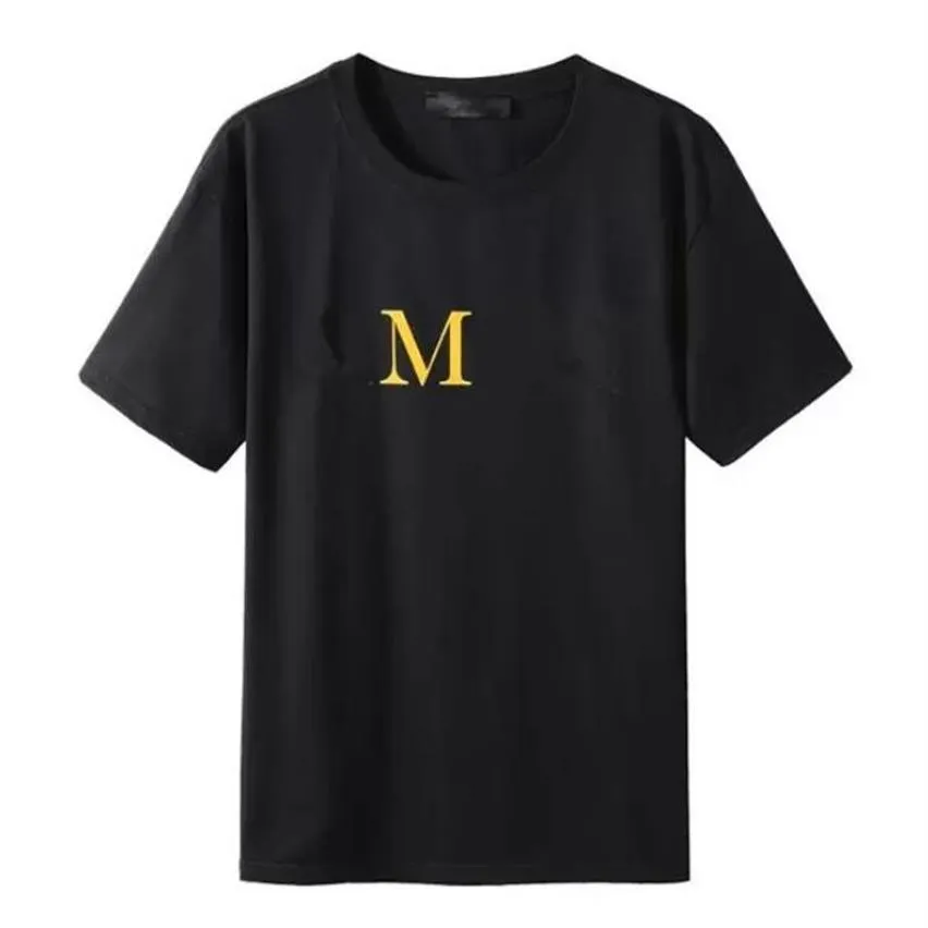 여름 디자이너 남성 T 셔츠 남자 여자 티스 흑백 캐주얼 로고 느슨한 캐주얼 슬림 패션 브랜드 디자인 tshirts 좋은 품질 S2339