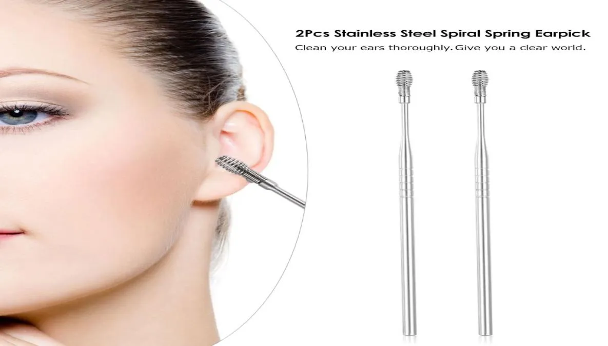 Stal nierdzewna Earpick Earwix CURETTE CURETTE CLEZER UCZY PIBUKA UCZY CZYSZCZENIE WAKA WAKA WAKA 2PCS4153591