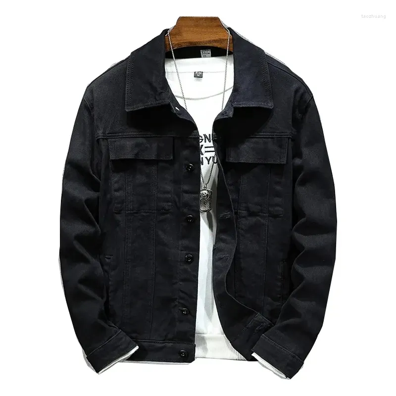 Men's Jackets Brown Denim Jacket 2023spring And Autumn Style Fashion High Quality Stretch Slim Brand Clothing