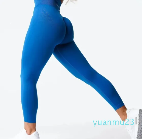 Yoga Outfit Nvgtn Knitted SILKY Solid Seamless Leggings Womens