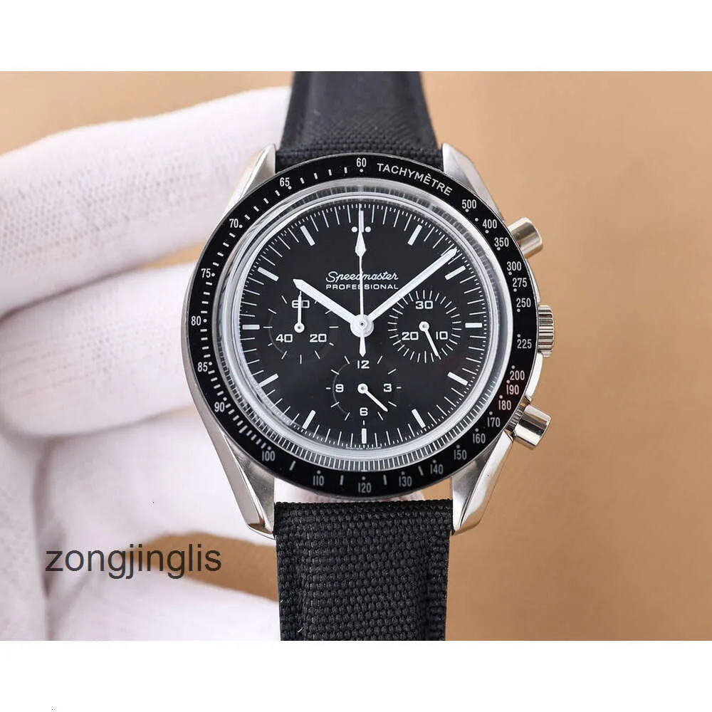 Speedmaster Sport Omeg Designer Moonswatch Reloj para hombre Movimiento de calidad Relojes altos Cronógrafo Montre Luxe Homme Prx Uhr con caja 43ST
