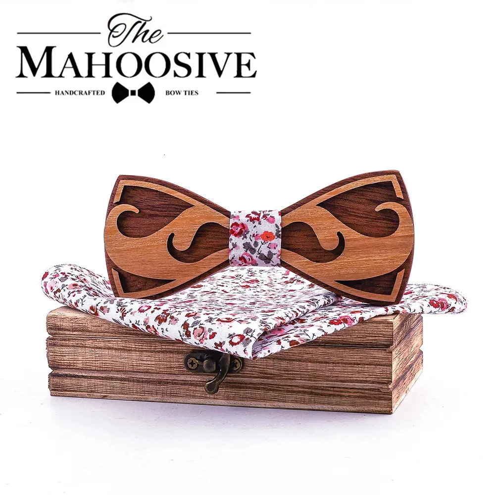 Bow Ties wooden bowtie for men Fashion Wooden Bowtie Gentleman Bow Ties Handmade Color Pattern Tie Party Bow Ties Butterfly 231013