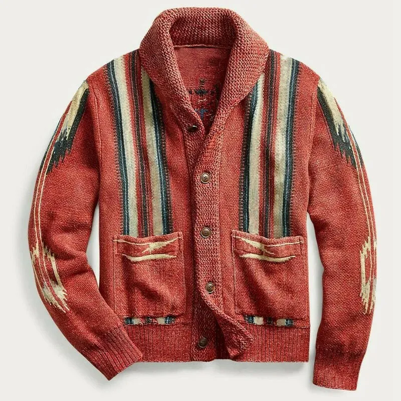 Männer Pullover 2023 AutumnWinter Klassische Mode Vintage Verdickte Einreiher Mantel Lässig Lose Warme Hohe Qualität Pullover M3XL 231018