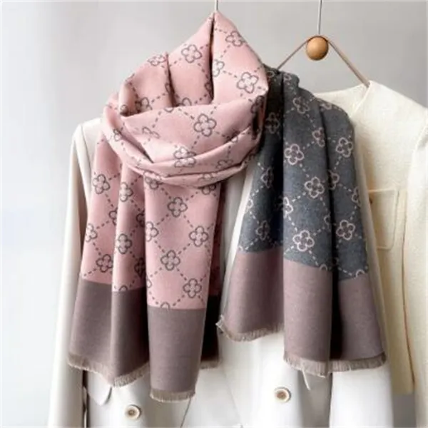 Sciarpa da donna invernale Sciarpa calda con scialle in cashmere double face dal design di lusso GC2398