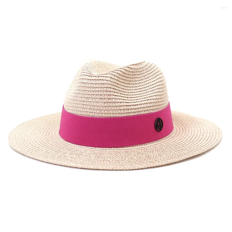 Bérets 2023 Hommes Femmes Britannique Classique Jazz Panama Chapeaux De Paille Pour Les Voyages En Plein Air D'été Protection Solaire Visière Chapeau De Soleil En Gros