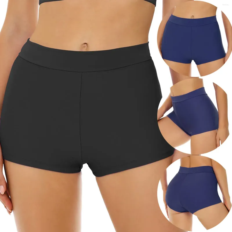  Womens Swim Shorts High Waist Swimsuit Bottoms