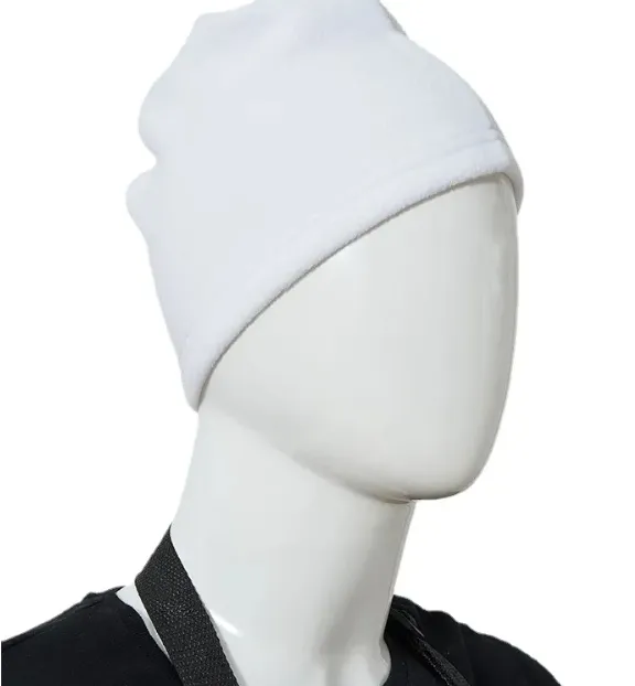 Sublimation Blanc Chapeau Blanc Cadeaux Hiver Automne Polaire Chaud Transfert De Chaleur Impression Adultes Enfants Bébé Bonnet Gorros DIY Extérieur Mer 336Q