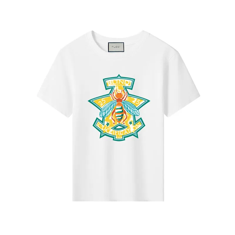 Дизайнерская детская одежда Bee Детская летняя хлопковая футболка Детская одежда с буквенным принтом Футболки для мальчиков и девочек G Молодежные рубашки для малышей CYD23101807