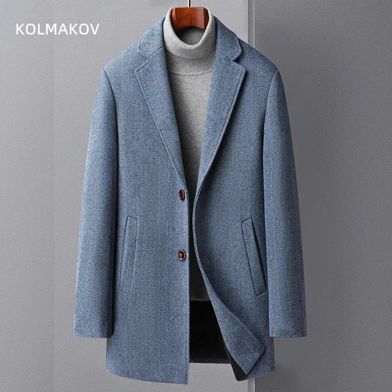 Heren wolmix collectie winterjas mode Hoge kwaliteit wollen jas Casual trenchcoat Heren Dress Jacket full size M4XL 231017