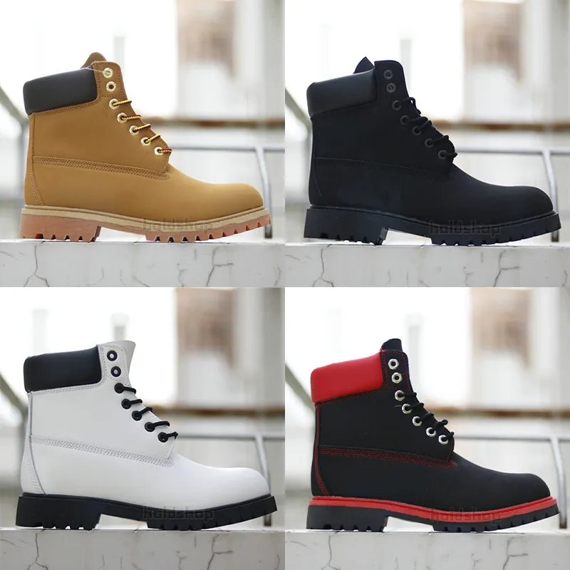 Designer Boots Classic 6 tum Premium Waterproof Martin Boot Wheat Triple White Black Chocolate Midnight Navy Royal Blow Green Camo Men Women Booties Outdoor Shoes