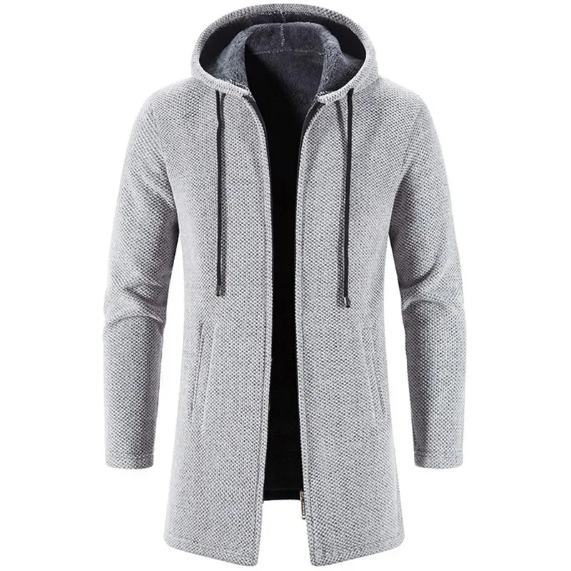 Maglioni da uomo Maglioni da uomo Cappotto Autunno Inverno Cerniera calda Maglioni cardigan medio lungo Uomo Maglieria casual Cappotto da uomo 231018