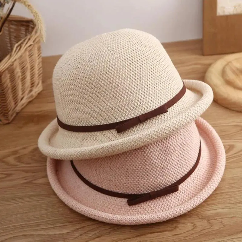 Berets Sunscreen Hat Versatile Comfortable Trendy Weave Design Lady Supplies Fisherman Sun Visor