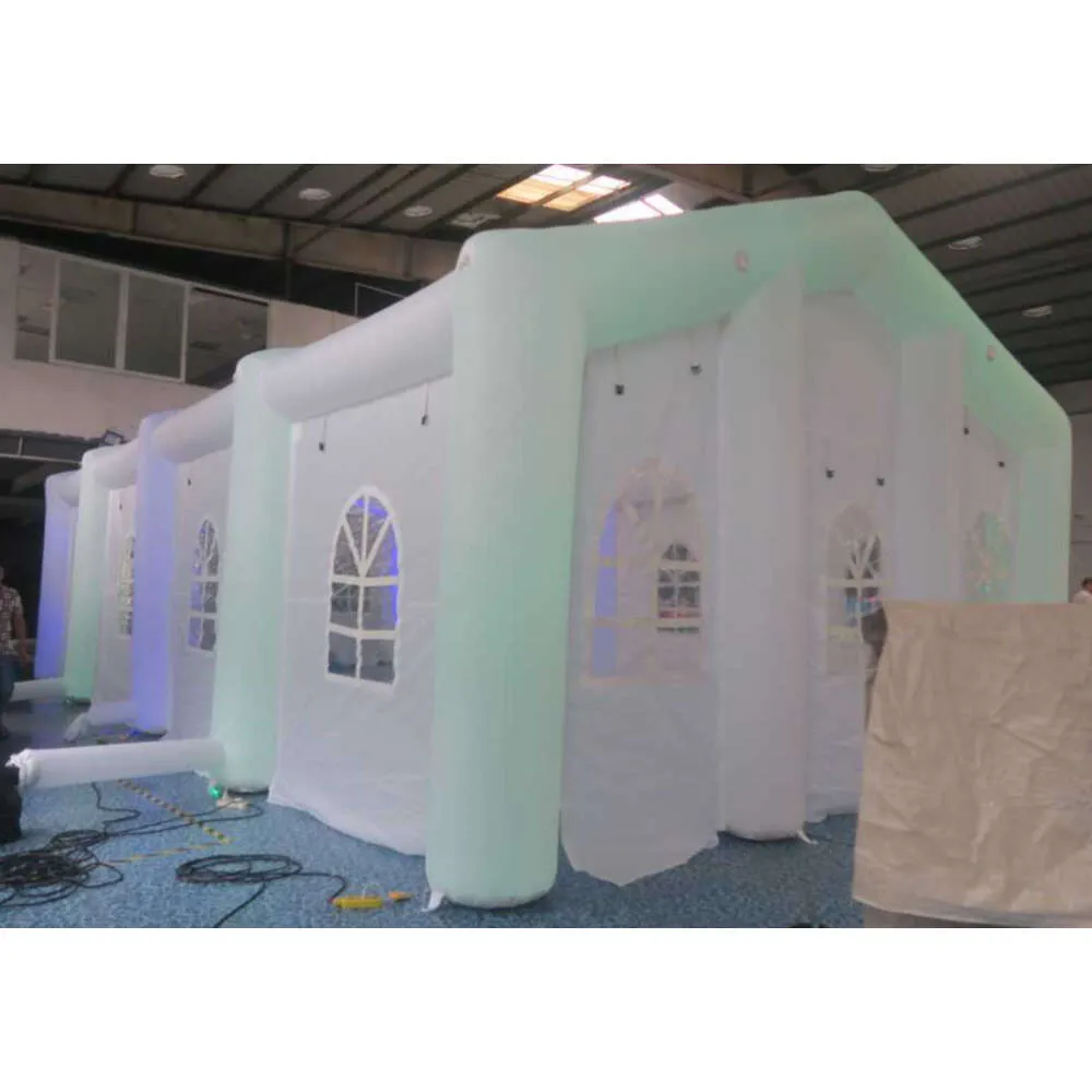 wholesale 40x20x15ft Color blanco Gaint Carpa inflable para bodas Carpas para fiestas Publicidad Edificio Casa Carpa al aire libre Viudas Iglesia con soplador