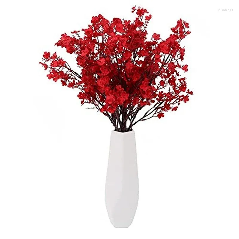 Decorative Flowers 6 Pcs Baby Breath Faux Artificial Gypsophila Bouquet Fake Silk Flower Real Touch For DIY Wedding Home Decoration