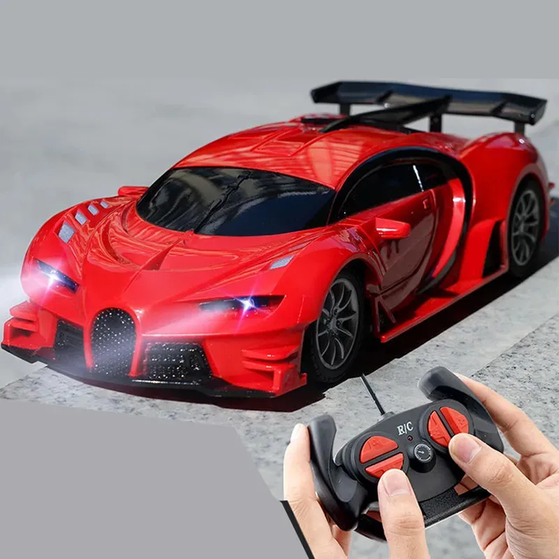 Diecast Model 1 16 Kids RC Car Toys with Led Light 2 4G Radio Remote Control for Children High Speed Drift Racing Vehicle Boy Gifts 231017