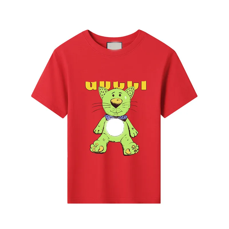 2023 Luxus Designer Reine Baumwolle Kinder Kleidung Kurzarm T-shirt Für Jungen Und Mädchen Sommer Cartoon Gedruckt Mädchen Top Für oberbekleidung S10185