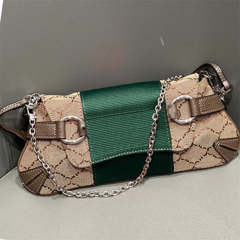 2000s mulheres designer cavalo bit corrente bolsa de ombro bolsa de embreagem senhora bolsa de couro acolchoado pequenas bolsas fivela de prata sela-saco