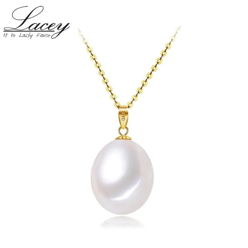 Lockets Real Freshwater Pearl Pendant For Women 18k White Natural Yellow Gold Jewelry Daughter Birthday Fine Gift250B