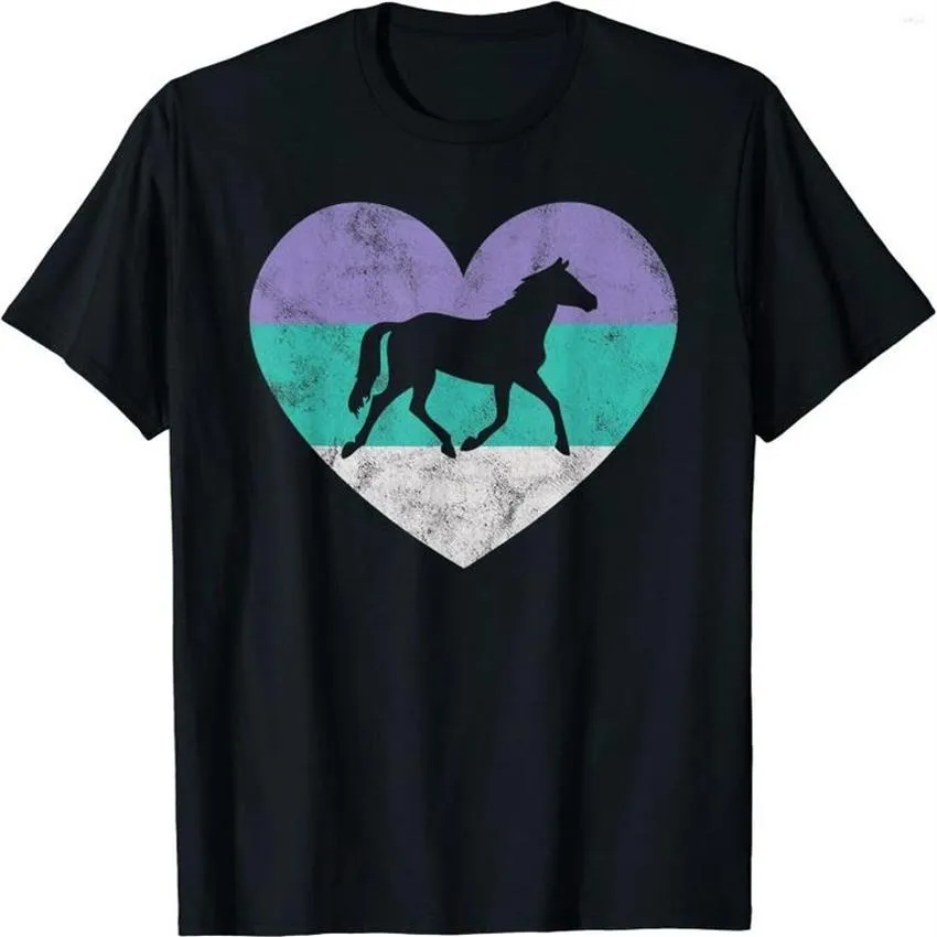 T-shirts pour hommes Chemise cadeau cheval pour femmes filles rétro vintage Cute186j